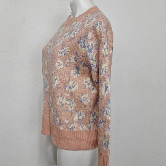 Workshop "NEW" Peachy Pink Crewneck Long Sleeve Thick Sweater Size XS - Picture 5 of 13